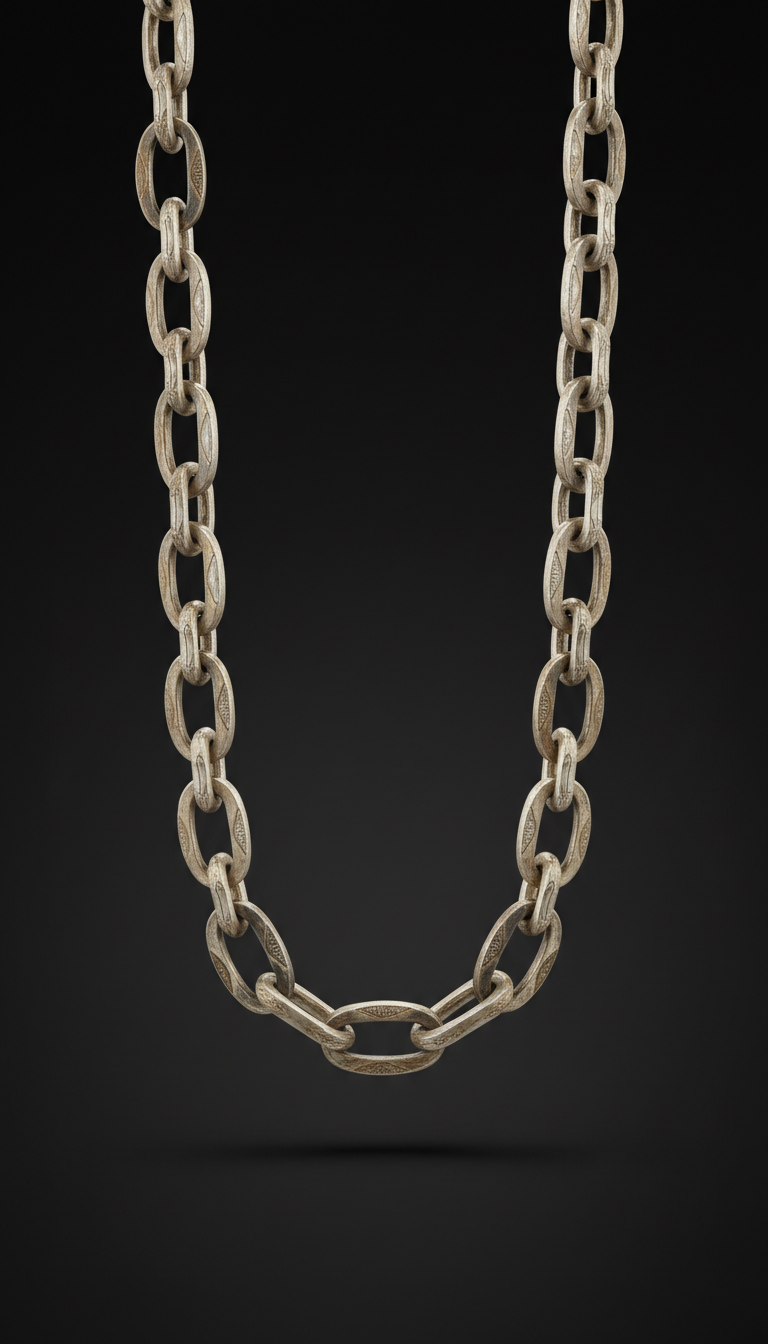Antique Platinum Chain Necklace