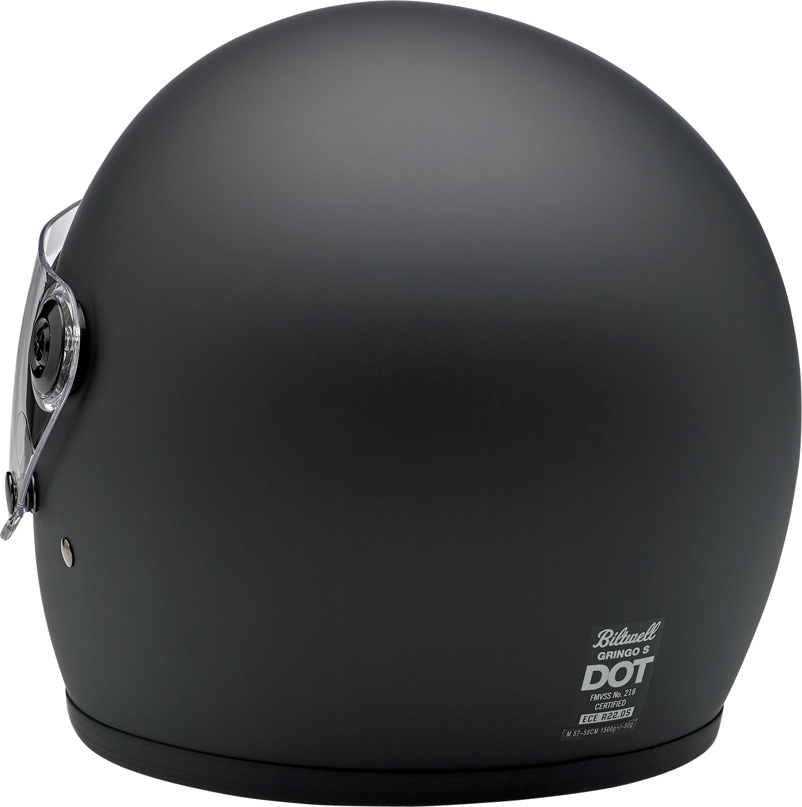 BILTWELL Gringo S Helmet - Flat Black - Small 1003-201-102