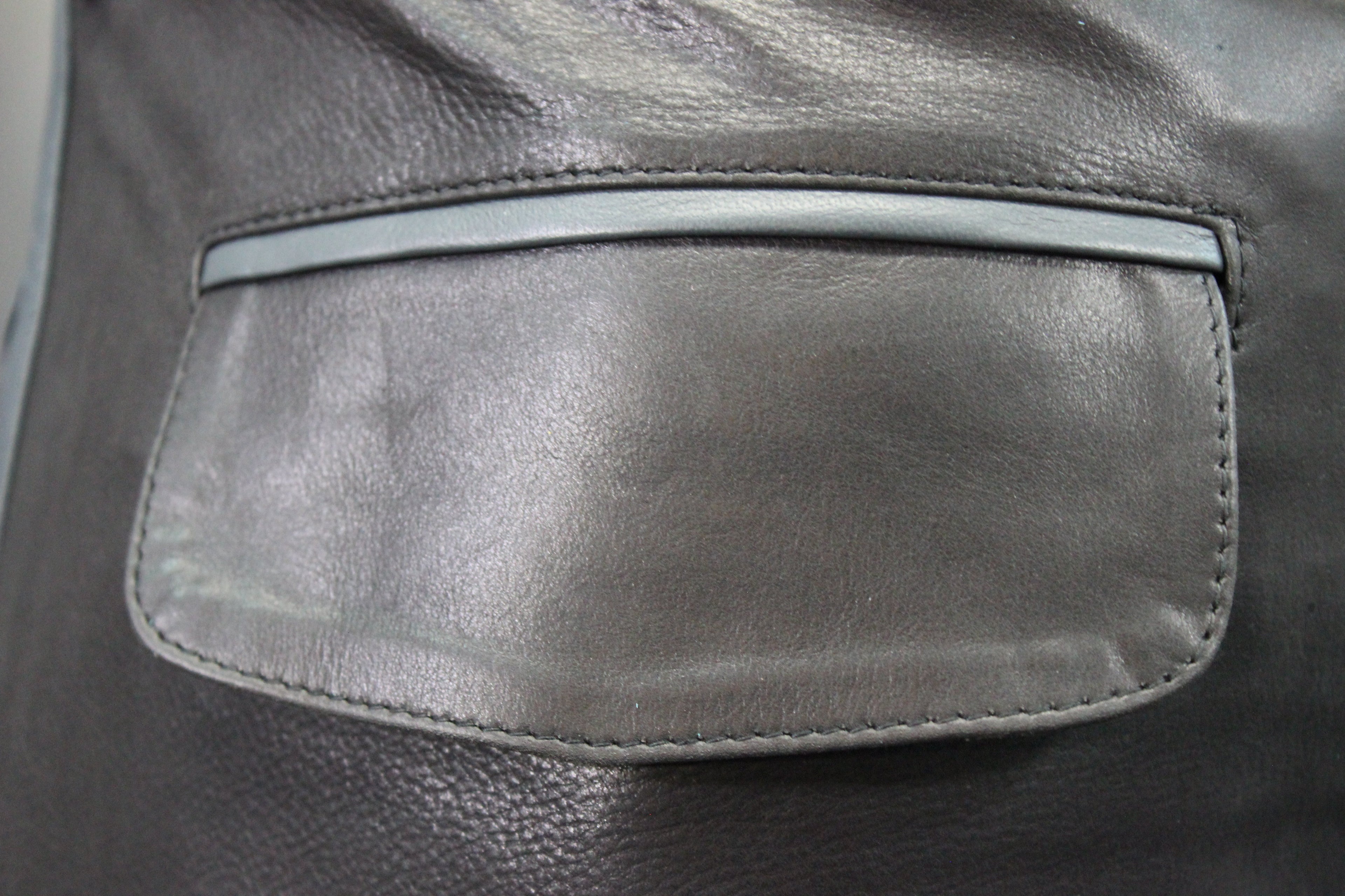 The Otter and The Fox Leather Formal Pants in Black with Grey Highlights