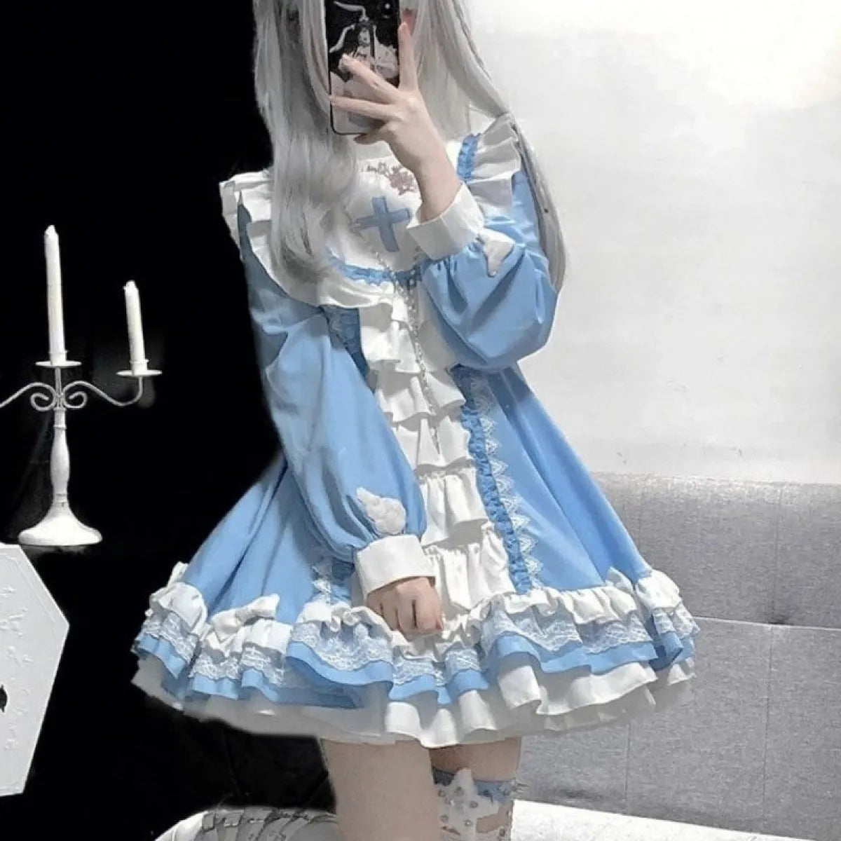 Gothic Lolita Ruffle Dress